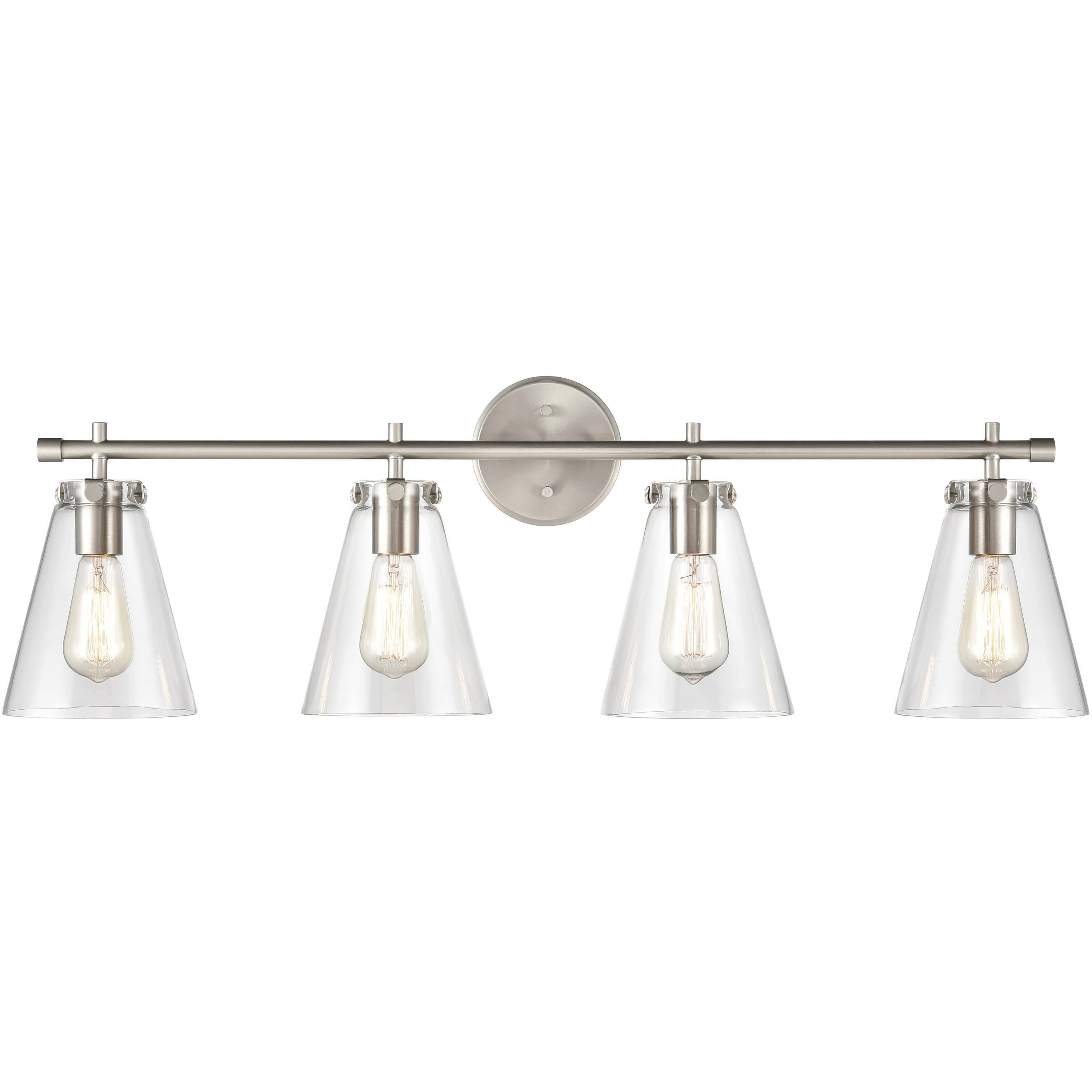 Aliza 4 Light 35 inch Brushed Nickel Vanity Light Wall Light
